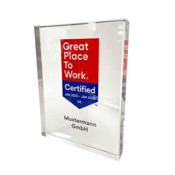Certified Award Kristallblock